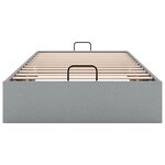vidaXL Cadre de lit ottoman sans matelas gris clair 90x200 cm tissu
