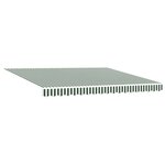 vidaXL Auvent Rétractable Vert et blanc 400x300 cm tissu