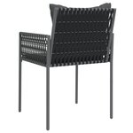 vidaXL Chaises de jardin avec coussins lot de 2 noir 54x61x83 cm rotin