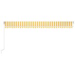 vidaXL Auvent manuel rétractable 600x350 cm Jaune et blanc