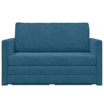 vidaXL Canapé-Lit Bleu 124 x 204 x 61 cm Velours
