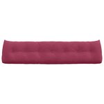vidaXL Coussin de Dos Bordeaux 200 x 24 x 50 cm Velours