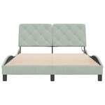 vidaXL Cadre de lit avec LED sans matelas gris clair 140x200cm velours