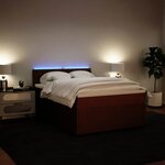 vidaXL Sommier à lattes de lit avec matelas Rose 140x190 cm Velours