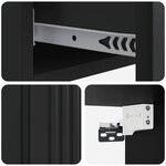 vidaXL Table d'appoint murale Noir 87 5 x 34 5 x 17 cm