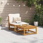 vidaXL Salon de jardin avec coussins bois massif d'acacia