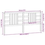 vidaXL Tête de lit 206x4x100 cm Bois massif de pin