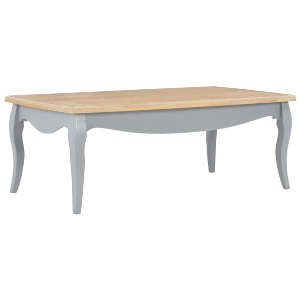 vidaXL Table basse Gris et marron 110 x 60 x 40 cm Bois de pin massif