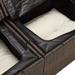 vidaXL Ensemble de Canapé de Jardin de 8 Pièces avec Coussins en Rattan Poly Marron