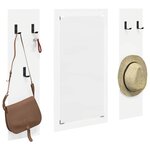 vidaXL Porte-manteau mural Blanc 96 x 1 5 x 90 cm Bois d'ingénierie