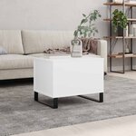vidaXL Table basse Blanc 60x44 5x45 cm Bois d'ingénierie