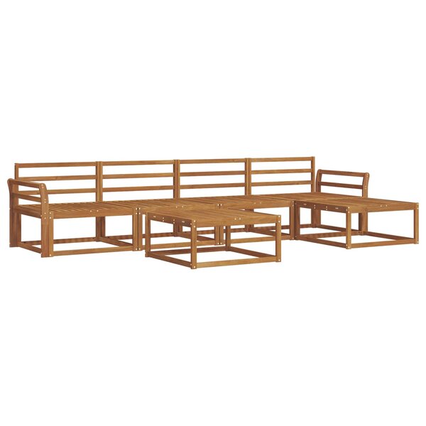 vidaXL Ensemble de canapés d'extérieur 6 Pièces Naturel