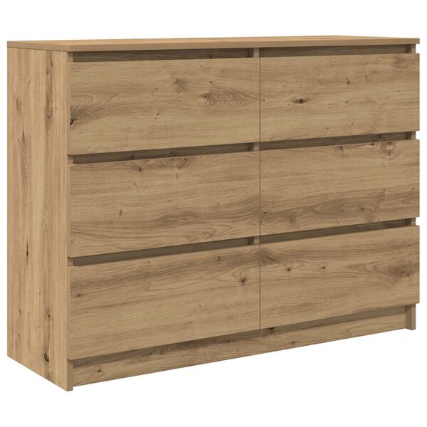 vidaXL Buffet chêne artisanal 100x35x76 cm bois d'ingénierie