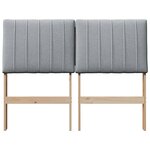 vidaXL Tête de lit capitonnée Gris clair 120 cm Pin massif