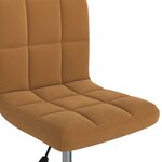 vidaXL Chaise pivotante de salle à manger Marron Velours