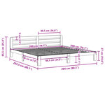 vidaXL Cadre de lit sans matelas blanc 200x200 cm bois massif de pin
