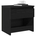 vidaXL Cabinet de chevet Chêne noir 40 x 30 x 39 cm Bois d'ingénierie