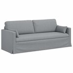 vidaXL Canapé 2 Pièces Gris clair 198 x 78 x 80 cm tissu