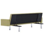 vidaXL Canapé-lit avec accoudoir Vert Polyester