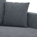 vidaXL Ensemble de canapés 2 Pièces avec coussins Gris foncé Velours