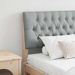 vidaXL Tête de lit capitonnée Gris clair 200 cm Pin massif