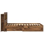 vidaXL Cadre de lit avec rangement Bois ancien 90 x 190 cm