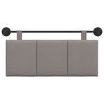 vidaXL Tête de lit suspendue Taupe Velours