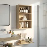 vidaXL Armoire murale de salle de bain Chêne Sonoma 40 x 16 x 62 5 cm