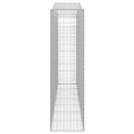 vidaXL Paniers à gabions arqués 6 Pièces 400x50x180/200 cm Fer galvanisé