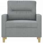 vidaXL Fauteuil Gris clair 60 cm Tissu