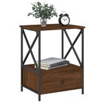 vidaXL Table de chevet chêne marron 50x41x65 cm bois d'ingénierie