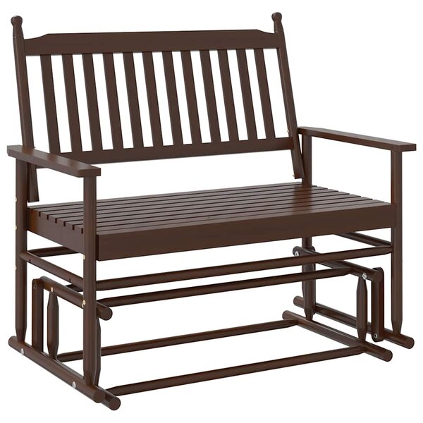 vidaXL Banc balancelle marron 118x70x104 5 cm bois massif de peuplier