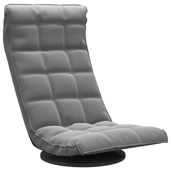 vidaXL Chaise de sol pivotante Gris foncé Velours