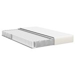 Matelas à ressorts ensachés vidaXL Crème Medium 160x200x20 cm Tissu