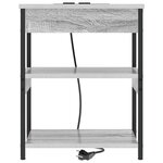 vidaXL Cabinet de chevet 2 Pièces Sonoma gris Bois d'ingénierie