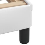vidaXL Lit Viana avec matelas blanc 140x190 cm similicuir