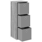 vidaXL Buffet avec tiroir Gris Sonoma 30 5 x 27 x 84 5 cm