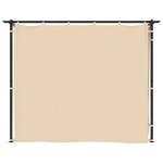 vidaXL Tonnelle avec rideaux 3x3 m Crème Acier