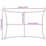 vidaXL Voile d'ombrage 160 g/m² rectangulaire noir 6x8 m PEHD
