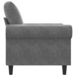 vidaXL Fauteuil Gris foncé 60 cm Velours