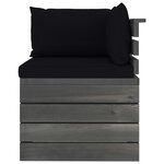 Vidaxl salon palette de jardin 6 pièces avec coussins bois de pin massif