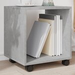 vidaXL Armoire à roulettes gris béton 37x33x42 5 cm bois d’ingénierie