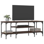 vidaXL Meuble TV chêne marron 121x35x45 cm bois d'ingénierie et fer