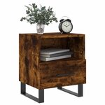 vidaXL Tables de chevet 2Pièces chêne fumé 40x35x47 5cm bois d’ingénierie