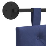 vidaXL Tête de lit suspendue Bleu police Velours