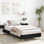 vidaXL Cadre de lit Chêne noir 90 x 190 cm Bois d'ingénierie