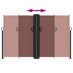 vidaXL Auvent latéral rétractable marron 160x1200 cm
