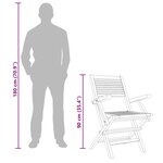 vidaXL Chaises de jardin pliantes lot de 8 55x62x90cm bois massif teck