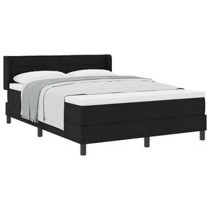 vidaXL Lit à ressorts avec matelas Noir 200 x 140 cm Polyester