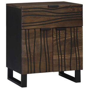 vidaXL Cabinet de chevet Noyer 50 x 33 x 60 cm bois de manguier massif